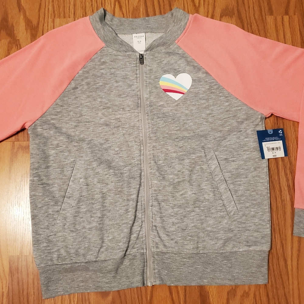 BRAND NEW GIRLS SIZE 16 WITH TAGS ZIP JACKET
